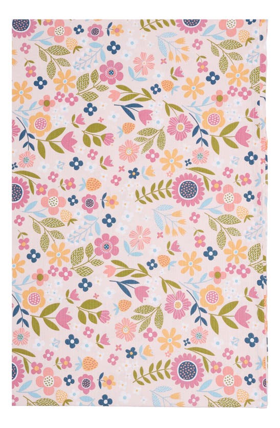 Envogue Spring Floral Cotton Tablecloth In Blush