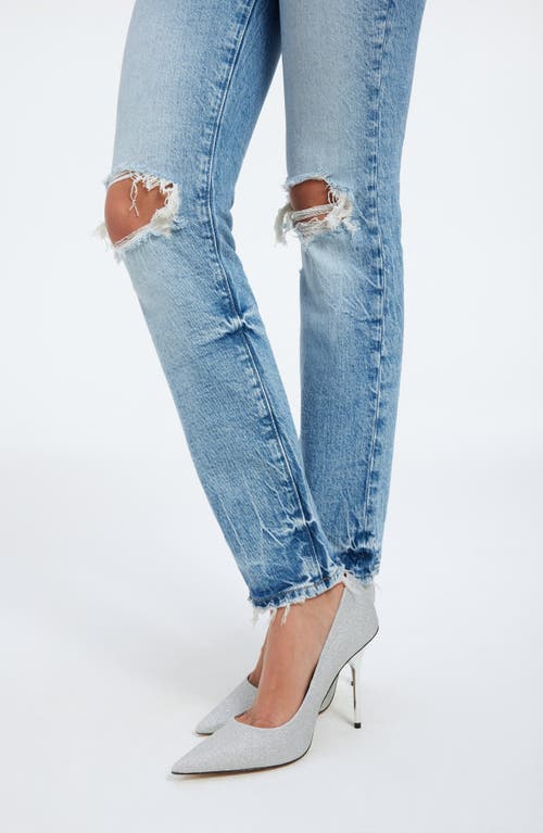 GOOD AMERICAN GOOD AMERICAN GOOD ICON HIGH WAIST STRAIGHT LEG JEANS