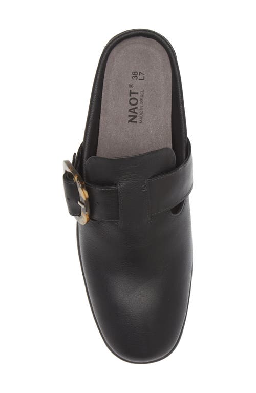 Naot Choice Mule In Soft Black Leather