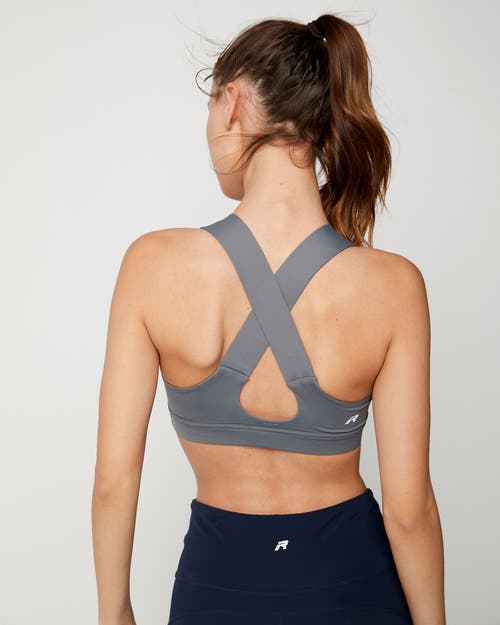 Rebody Active Cross X Silkiflex Lite Bra In Stone Grey