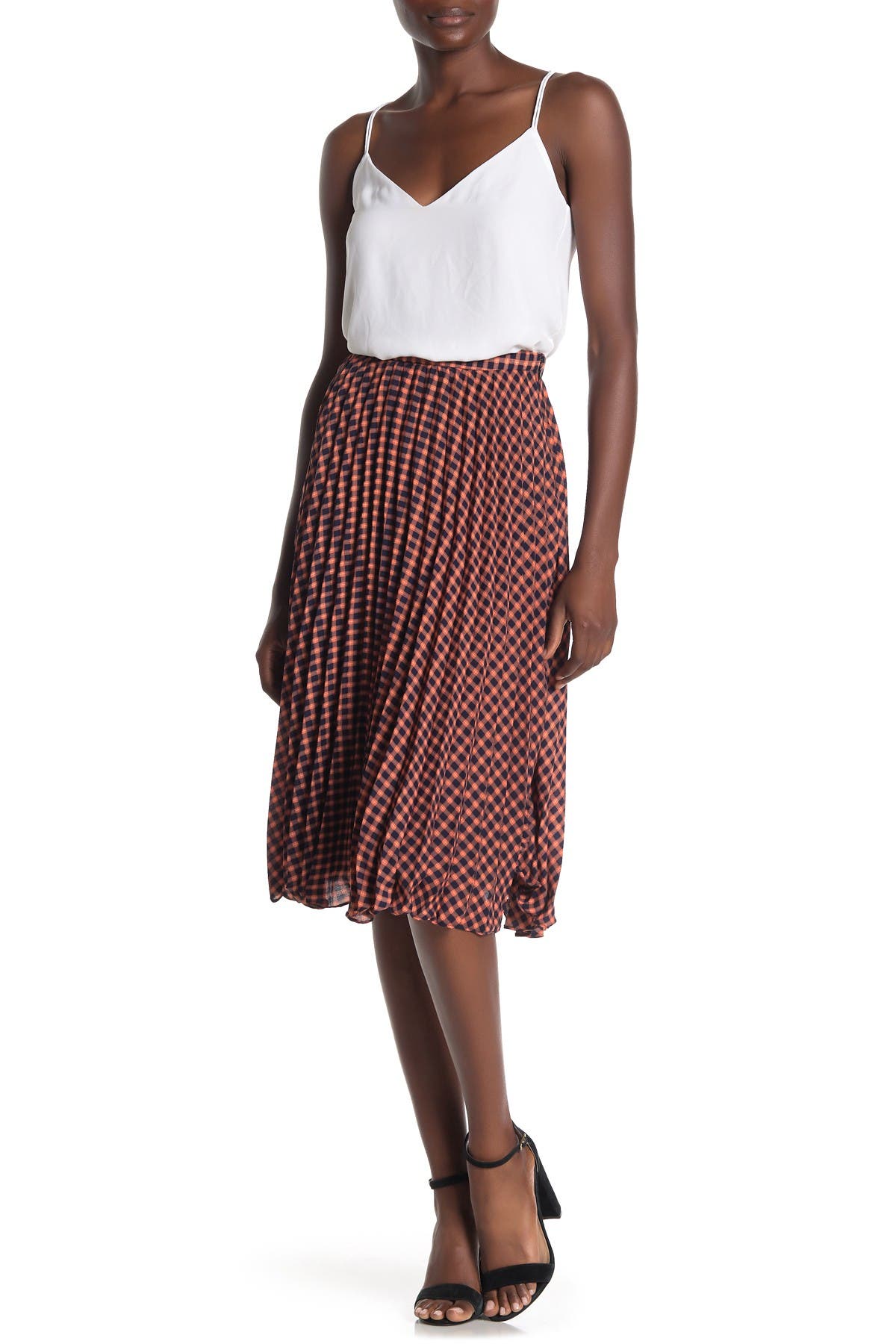 gingham overall skirt