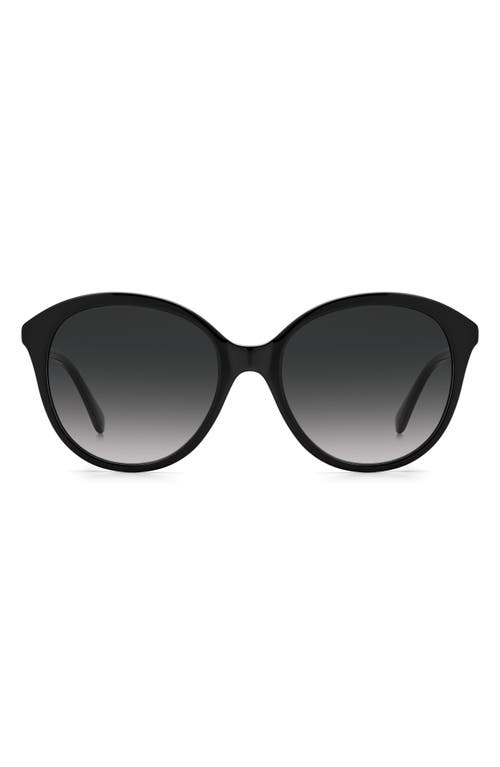 Kate Spade New York briag 55mm cat eye sunglasses in Black /Grey Shaded at Nordstrom
