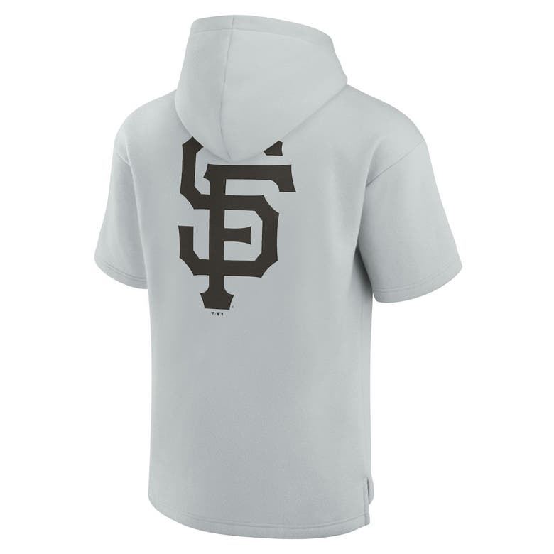 Shop Fanatics Signature Unisex  Gray San Francisco Giants Elements Super Soft Fleece Short Sleeve Pullover