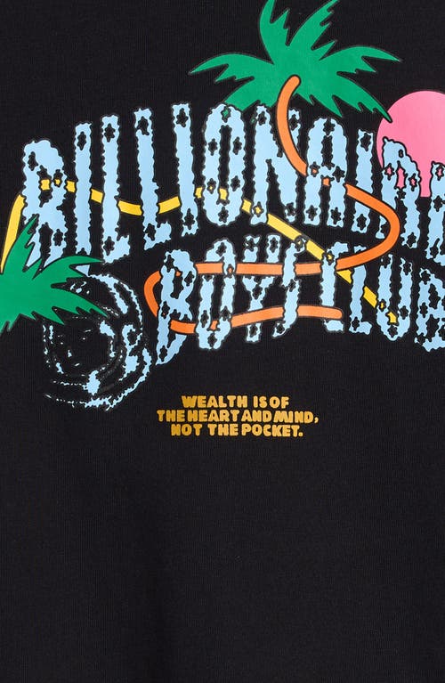 Shop Billionaire Boys Club Kids' Utopia Arch Cotton Graphic T-shirt In Black