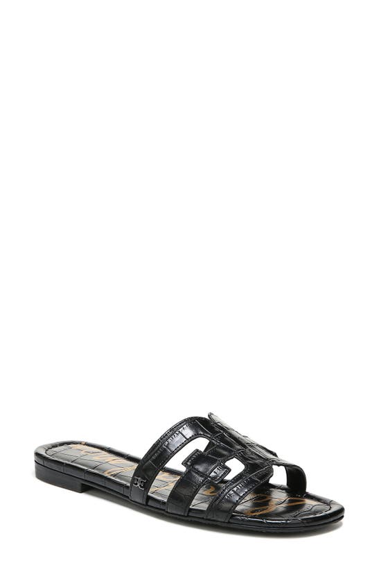 Sam Edelman Bay Cutout Slide Sandal In New Black | ModeSens