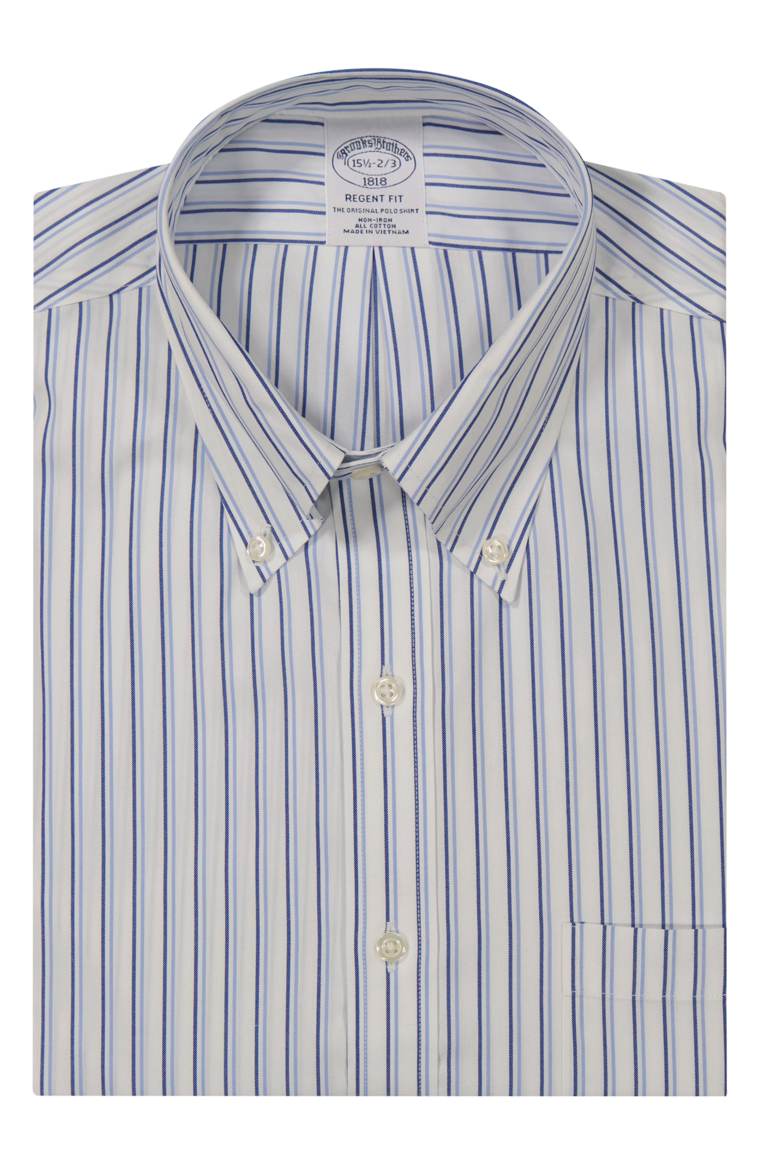 Regent Regular-Fit Dress Shirt, Non-Iron Contrast Ainsley Collar French Cuff