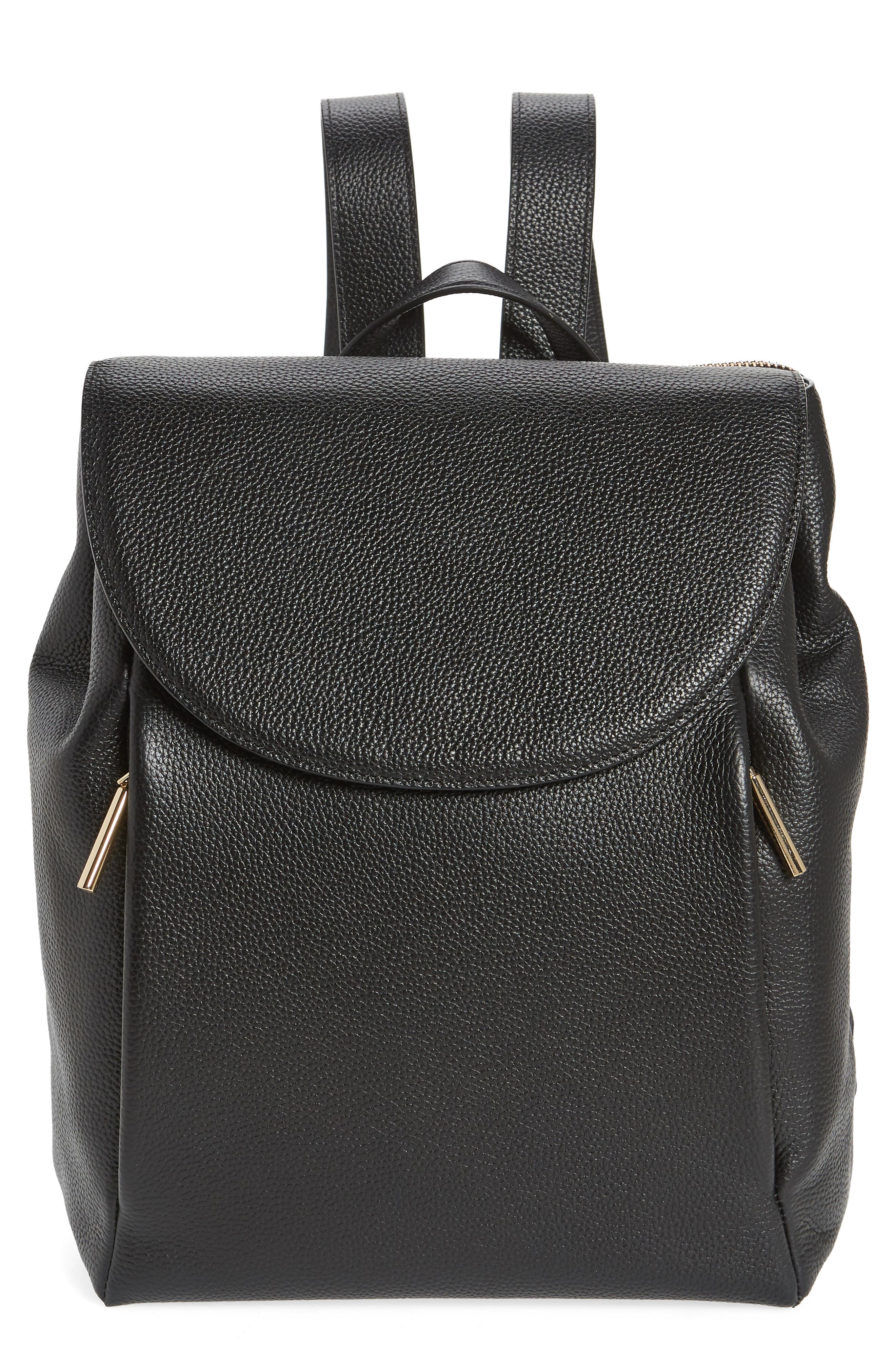 nordstrom black leather backpack