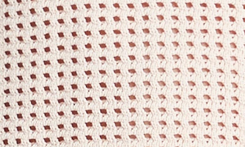 Shop Vince Open Stitch Cotton Sweater In Petal Pearl