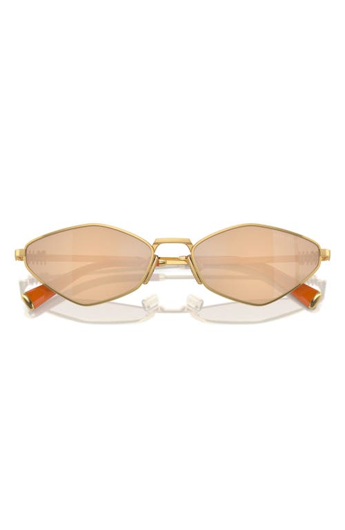 Miu Miu 56mm Irregular Sunglasses In Silver Mirror