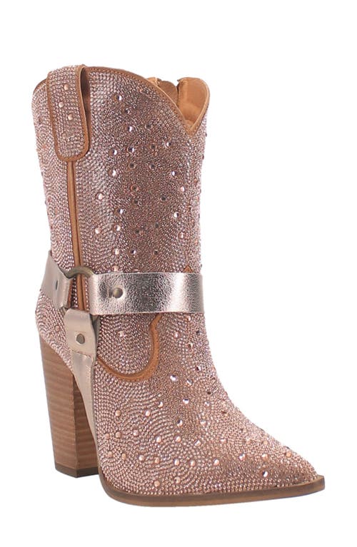 Crown Jewel Western Boot in Rose Gold