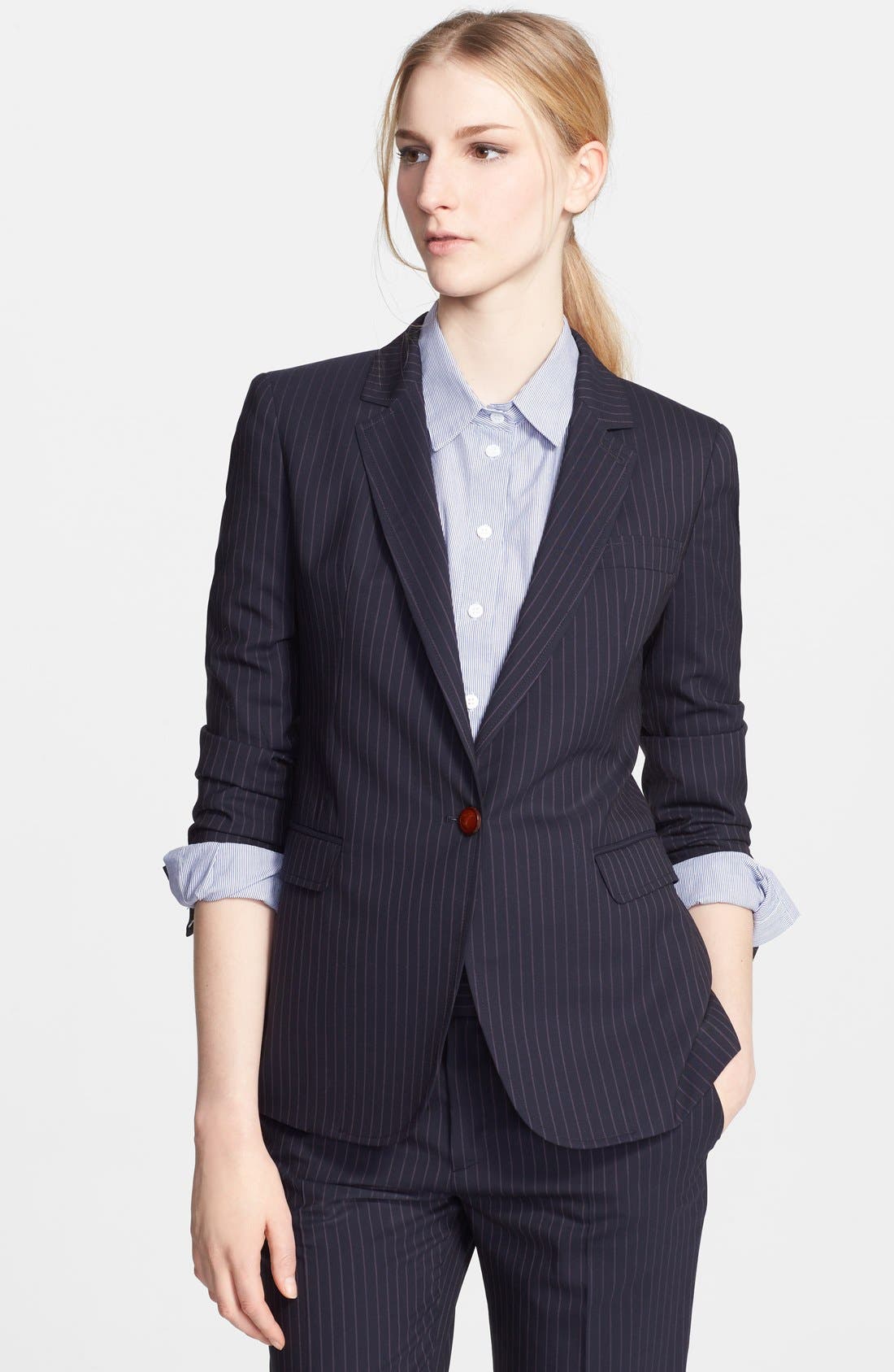 Band of Outsiders Wool Twill Pinstripe Jacket Nordstrom