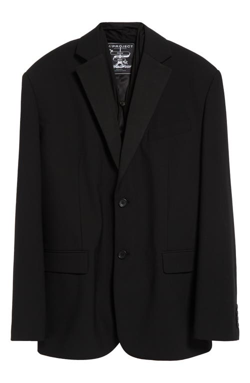 Shop Y/project Draped Inset Single Breasted Blazer In Black