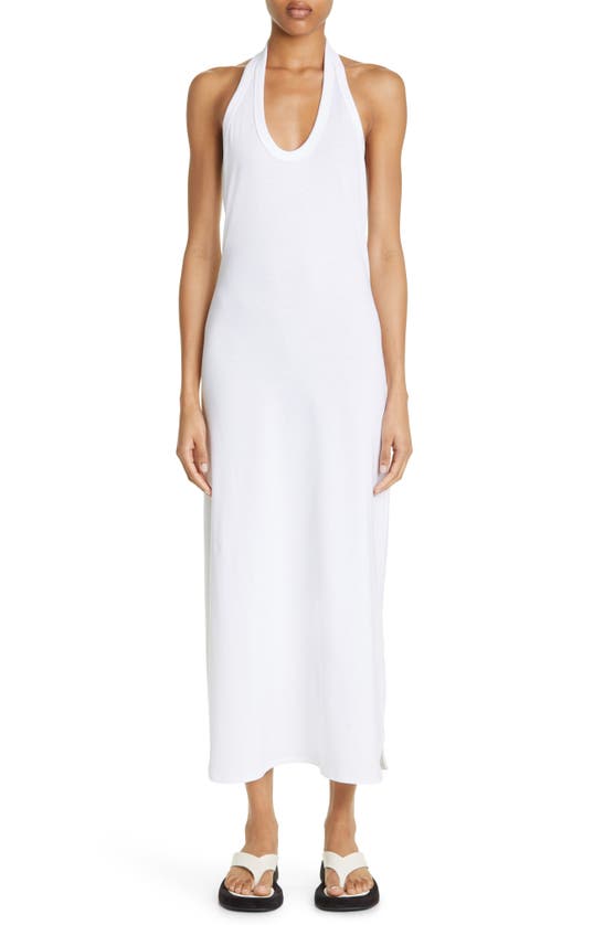 LOULOU STUDIO SUPIMA® COTTON HALTER NECK MIDI DRESS