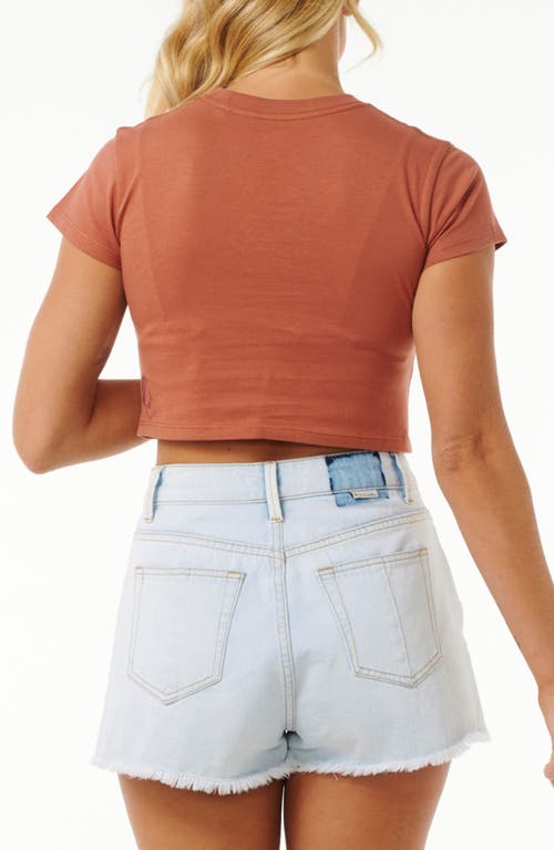 Rip Curl Soleil Baby Tee In Dark Rust