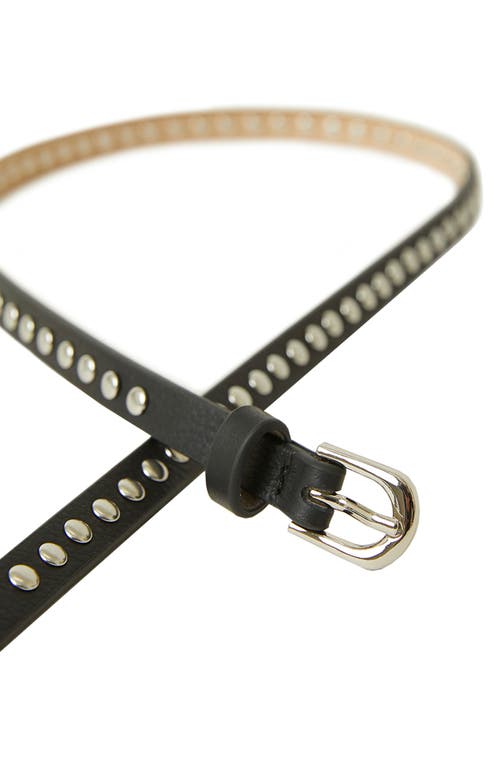 Shop B-low The Belt Liz Stud Leather Belt In Black Silver