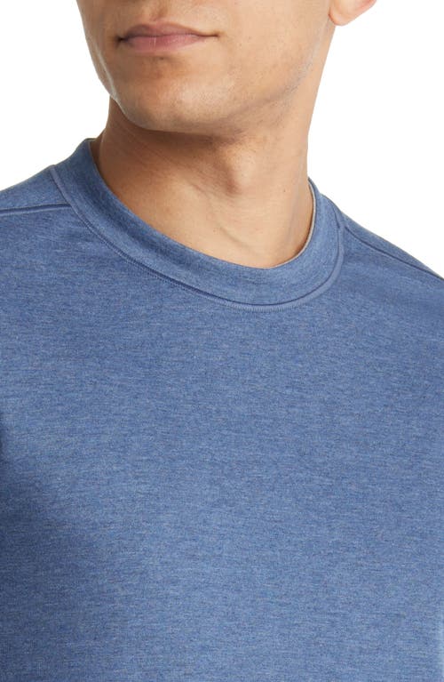 Shop Johnston & Murphy Reversible Cotton & Modal Blend Sweater In Blue/light Grey