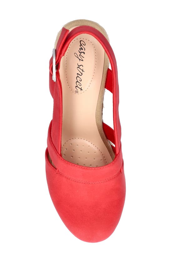Shop Easy Street Stargaze Espadrille Wedge Pump In Red