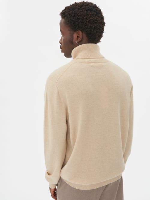 Shop Gobi Cashmere Turtle Neck In Beige