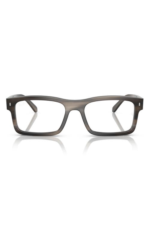 Ray Ban Ray-ban 54mm Rectangular Optical Glasses In Havana Gradient