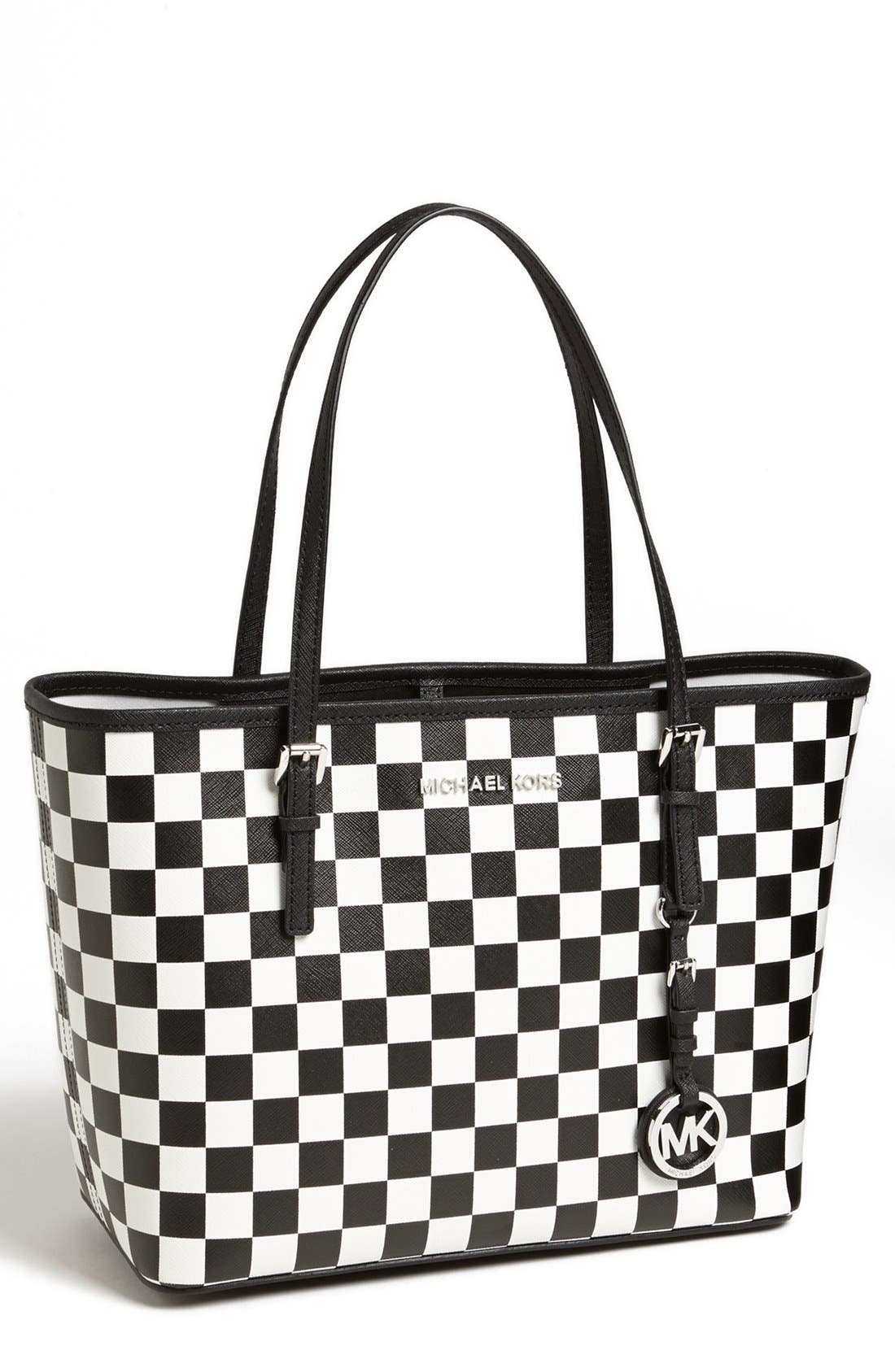 michael kors checkerboard tote