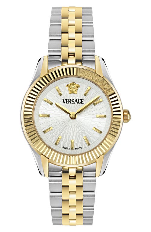 Shop Versace Petite Greca Time Bracelet Watch, 30mm In Two Tone