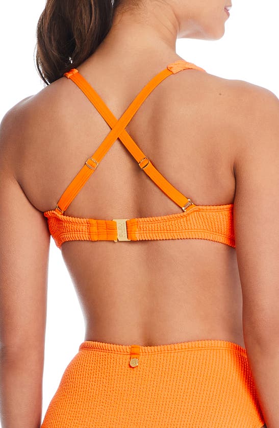 Shop Bleu By Rod Beattie Cross Back D-cup Bikini Top In Orange Crush