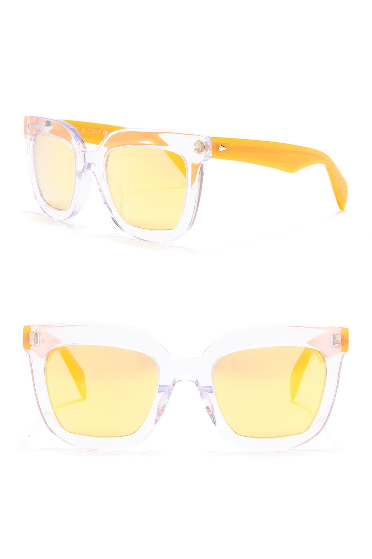 Rag Bone 52mm Clear Square Sunglasses Nordstrom Rack