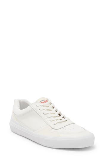 Shop Official Program Canvas Lace-up Sneaker In Off White/white