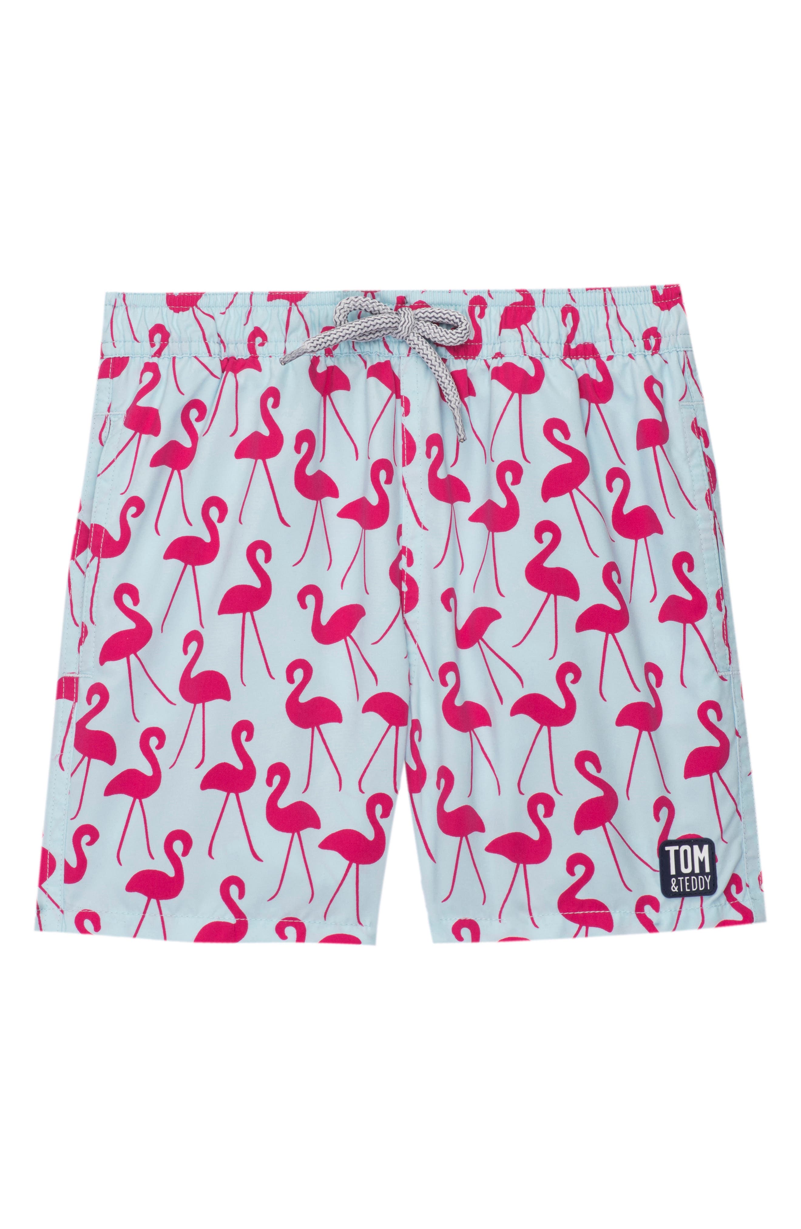 boy flamingo swim trunks