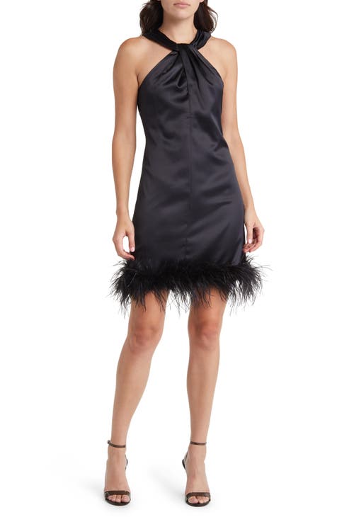 Black feather dress
