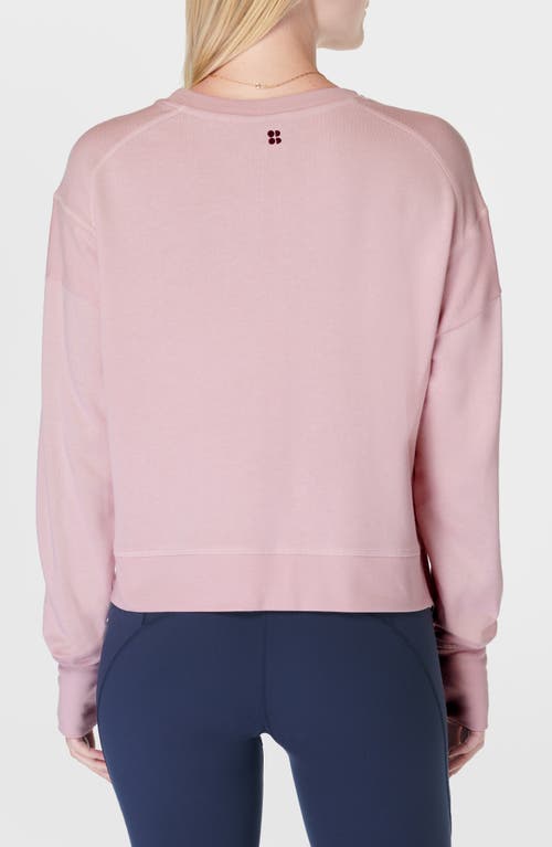 Shop Sweaty Betty After Class Organic Cotton Blend Longline Sweatshirt In Pirouette Pink