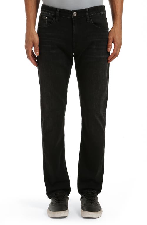 Marcus Slim Straight Leg Jeans in Black Shadow Feather Blue