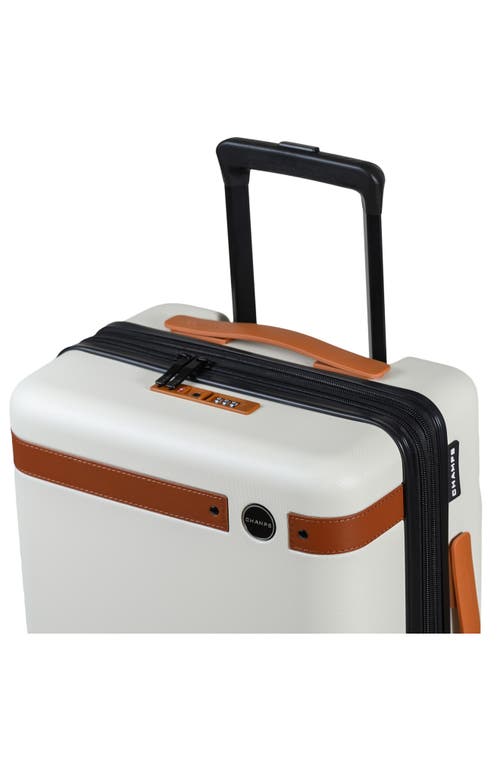 Shop Champs Vintage Iv Hardside Carry-on Suitcase In Ivory