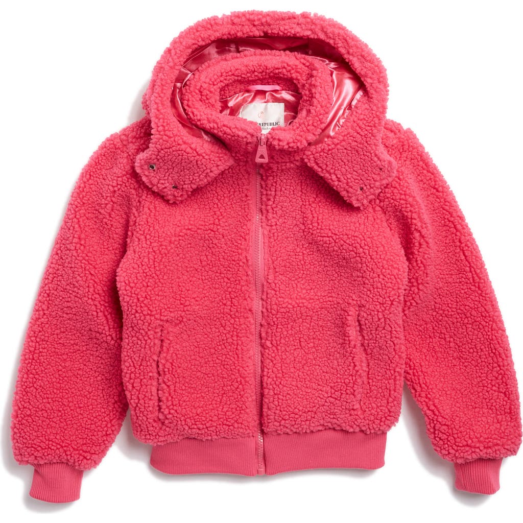 Urban Republic Kids' High-pile Fleece Jacket In Fuchsia