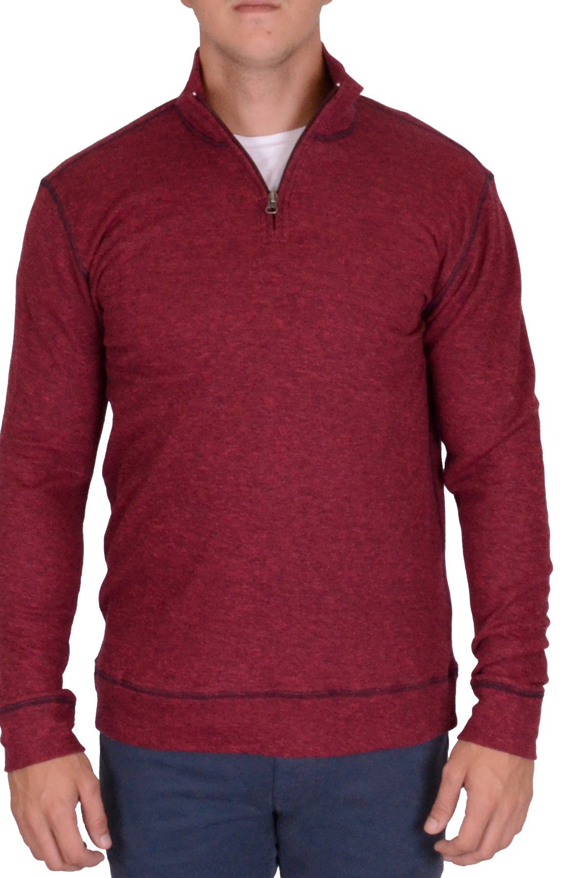 Vintage 1946 1x1 Rib Quarter Zip Sweatshirt Hautelook