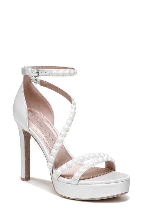 Pnina Tornai for Naturalizer Love3 Ankle Strap Platform Sandal White Fabric at Nordstrom,