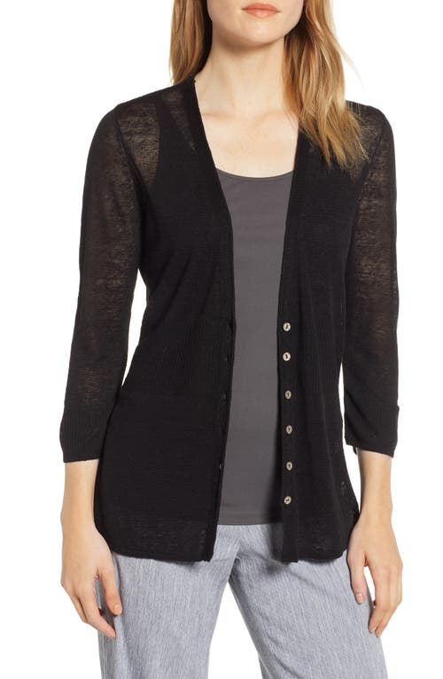 NIC+ZOE Back of the Chair Cardigan in Black Onyx