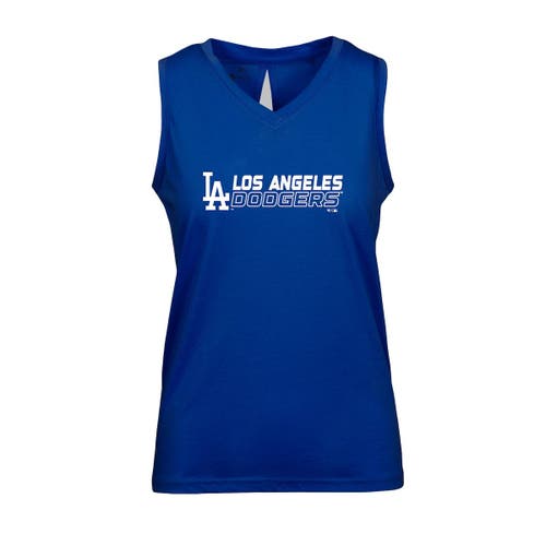 Women's Levelwear Royal Los Angeles Dodgers Paisley Chase V-Neck Tank Top