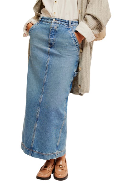 Shop Free People Francisco Denim Maxi Skirt In Head Over Heels