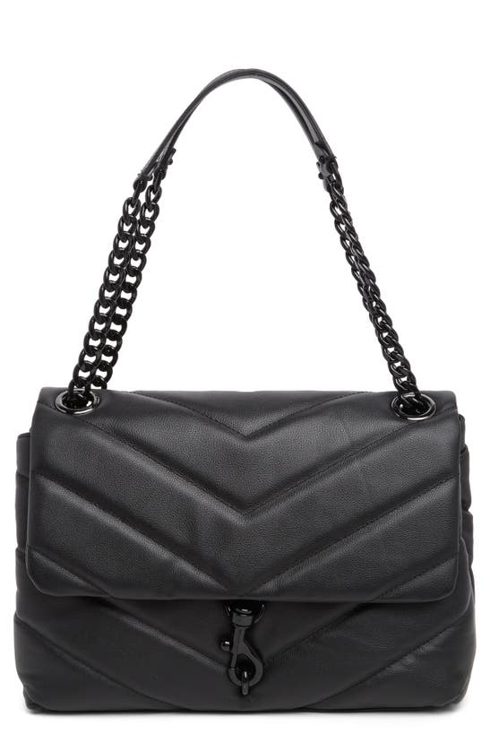 Shop Rebecca Minkoff Edie Maxi Shoulder Bag In Black