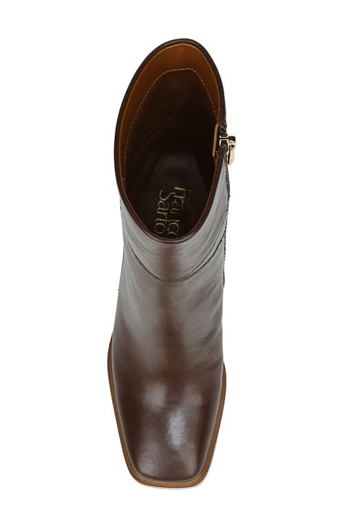 Franco Sarto Stevie Womens Zipper Square Toe Booties In Brown Wc