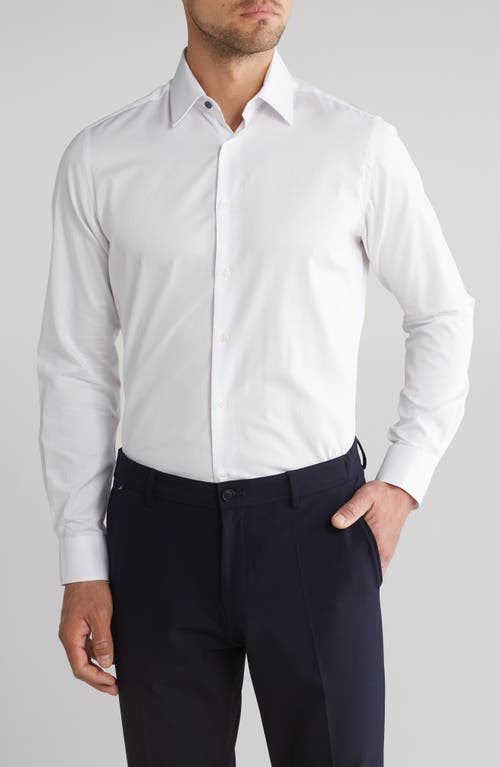 DUCHAMP DUCHAMP TRIM FIT TEXTURED DRESS SHIRT
