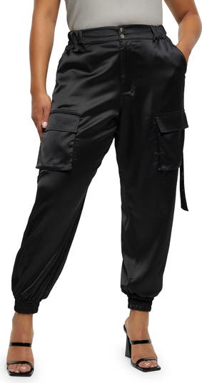 Satin 2025 cargo joggers