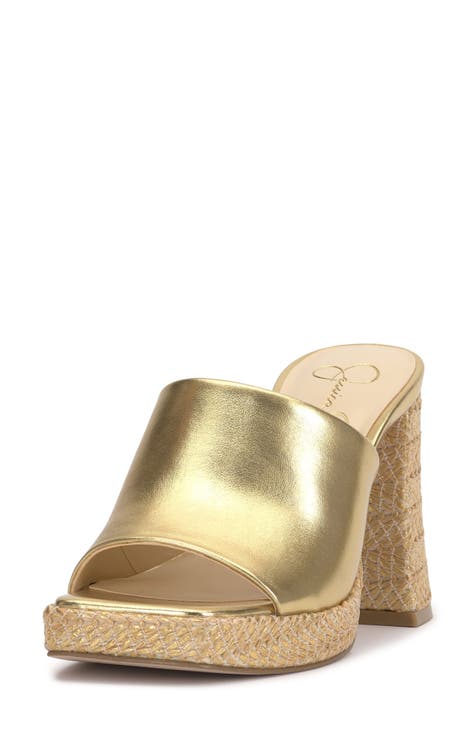 gold heel sandals | Nordstrom