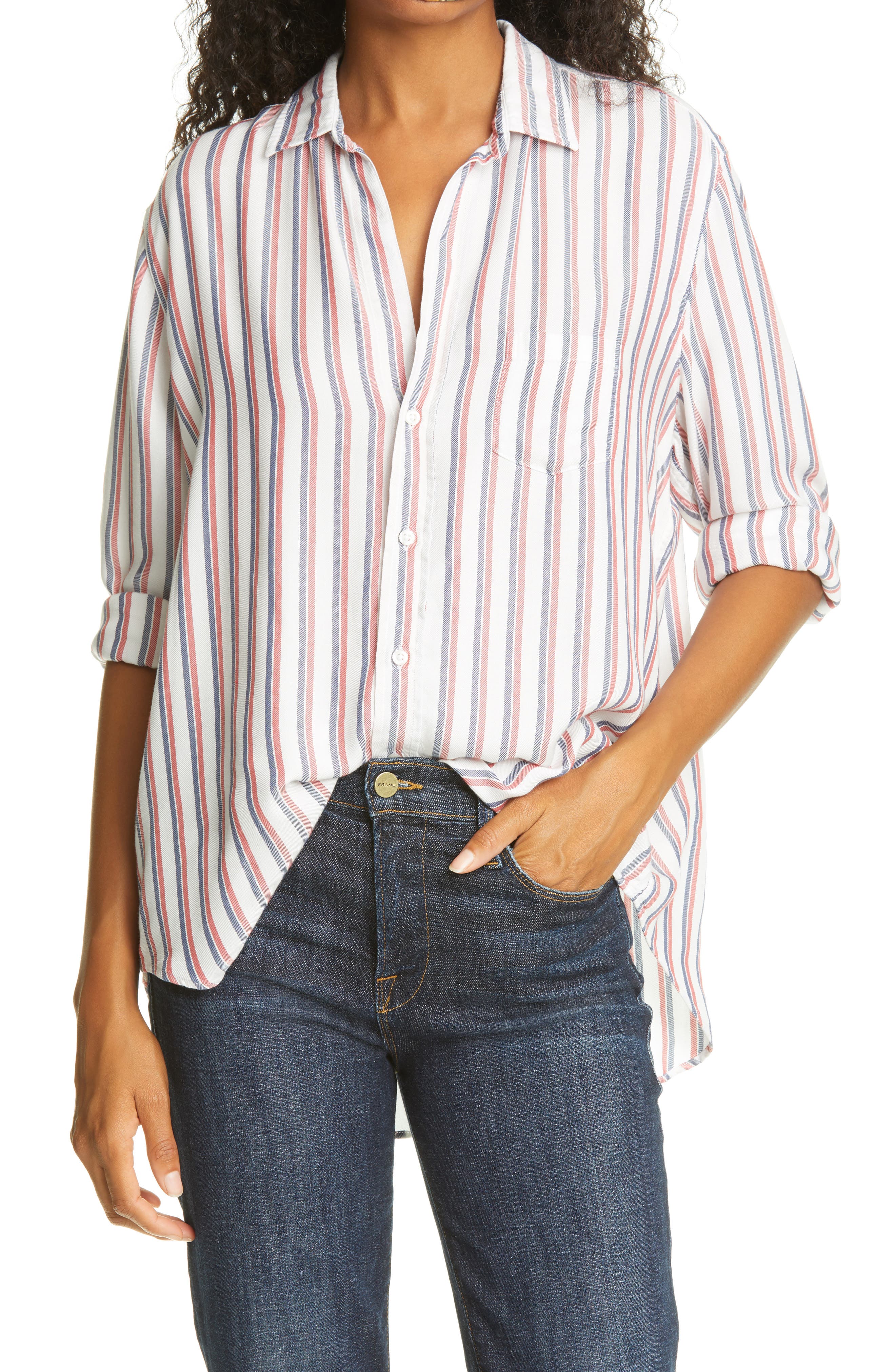 Frank Eileen Eileen Fit Striped Shirt Nordstrom Rack