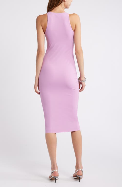 Open Edit Smooth Edit Sleeveless Body-con Midi Dress In Pink Gale