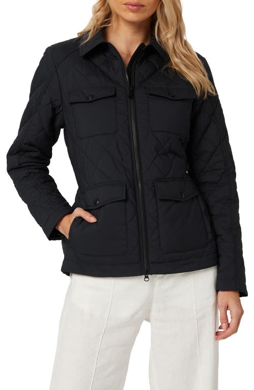 Water Repellent Quilted Field Jacket in Black