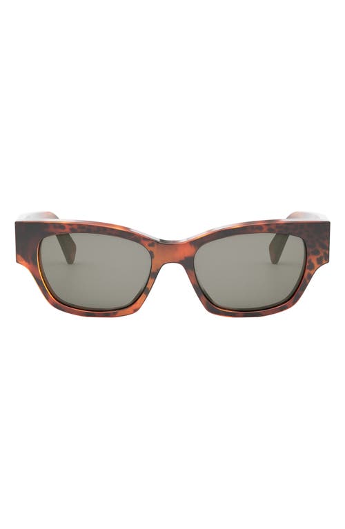 CELINE Monochroms 54mm Cat Eye Sunglasses in Animal /Smoke at Nordstrom