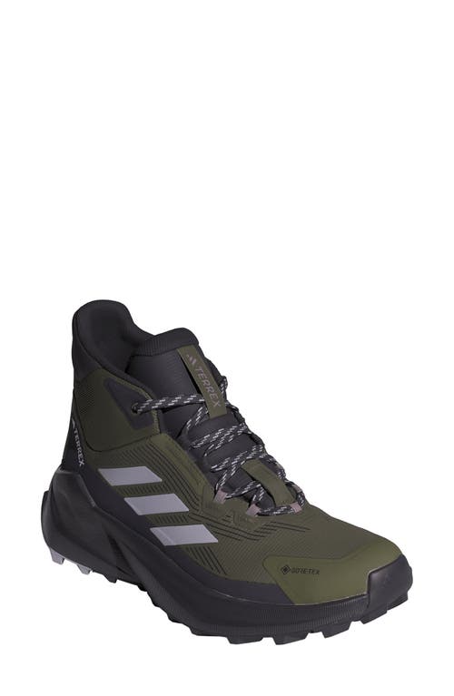 Adidas Originals Adidas Terrex Trailmaker 2.0 Waterproof Hiking Shoe In Olive Strata/ Silver/ Black