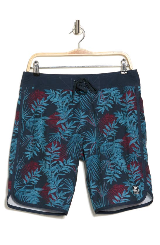 Travismathew Party Hearty Board Shorts In Blue Nights